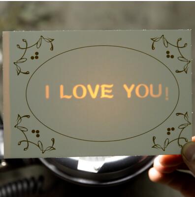 Onzichtbare Wenskaart Glow Postkaart Kerstcadeau Verborgen Tekst Bericht Card Thanksgiving Brief Diy Zegen Papier Envelop: E