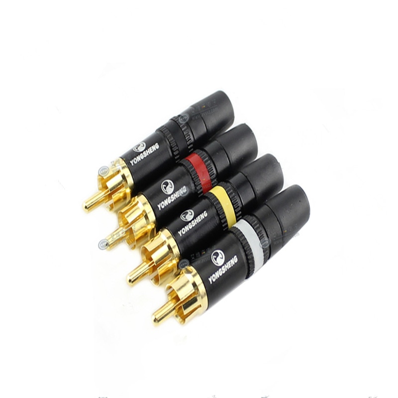 NEUTRIK YONGSHENG Gold PHONO RCA STECKER YSS373 verrotten/Weiß/Schwarz/gelb Professionelle Anschlüsse