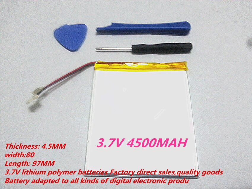 Batterie pour tablette, PL458097, 3.7V, 4500MAH, 1 pièce, grosse