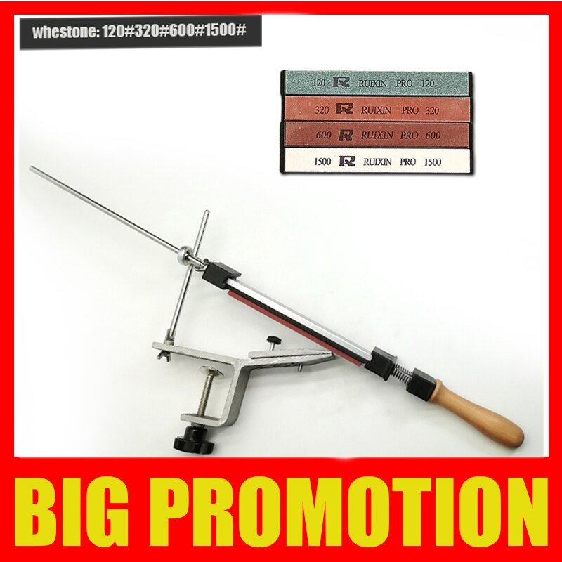 Ruixin pro RX008 Aluminium alloy Knife sharpener system fixed angle sharpener sharpening stones kitchen tools grinding kit: GT 4Y