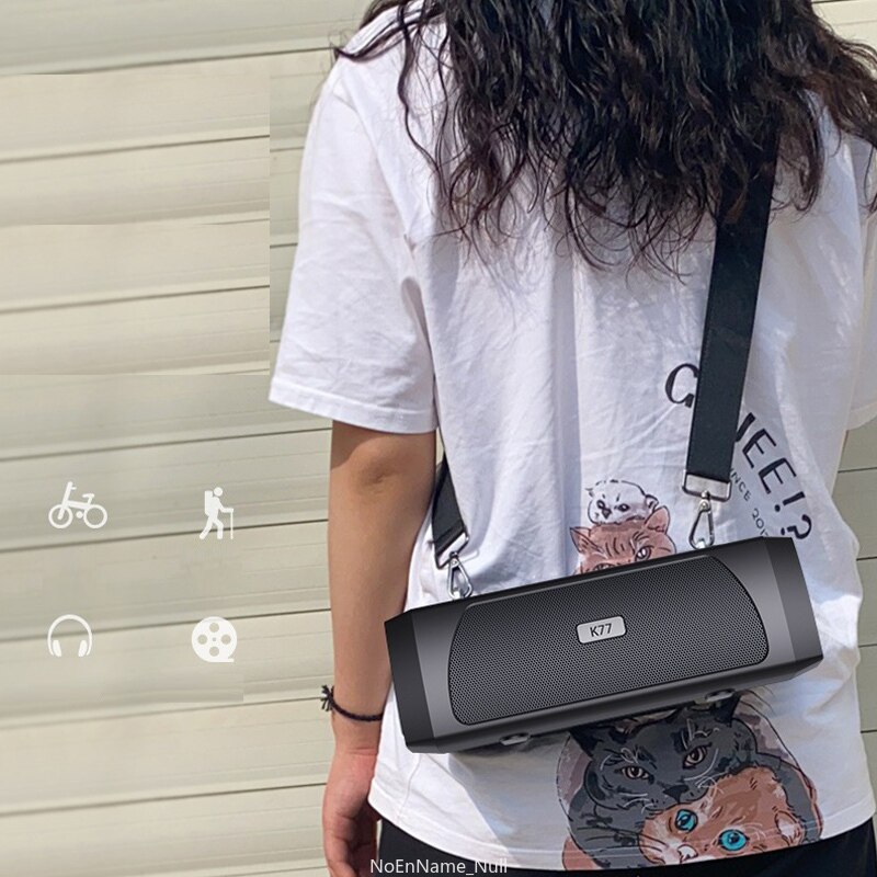 Leistungsstarker, lauter dual-lautsprecher mit bluetooth, tragbarer led-subwoofer, wasserdichter boombox für computer, desktop und partys