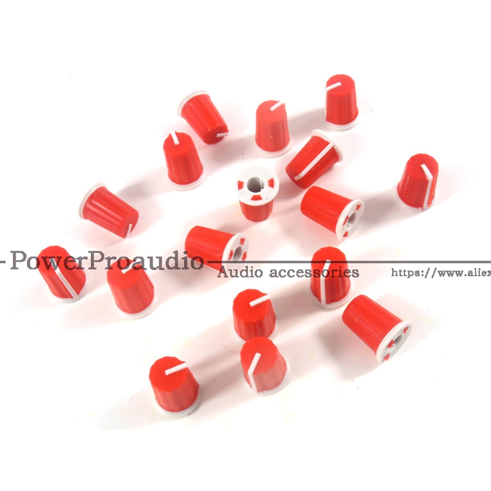 10x DJ Mixer Drehknopfkappen - Roter Gummi Potentiometer Regler für Pioneer DJM Mischpult