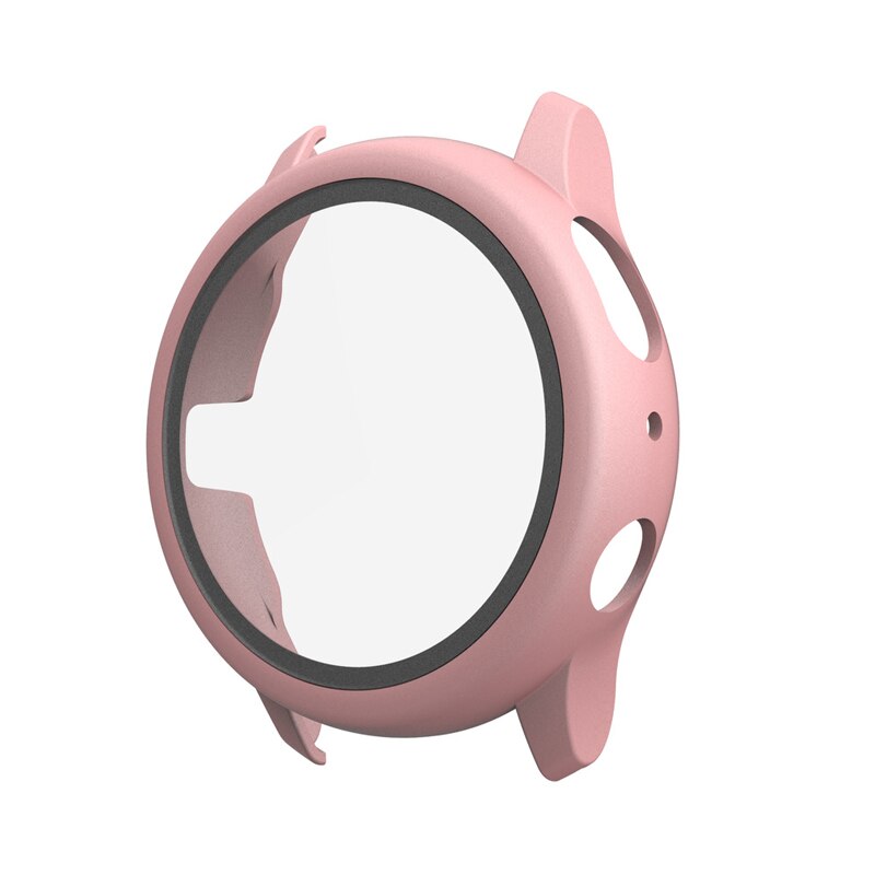 Glas + Case Voor Samsung Galaxy Horloge Active2 44/40 Mm Rondom Cover Bumper + Screen Protector Galaxy Horloge actieve 2 44Mm 40 Mm: rose gold / Active 2 44mm