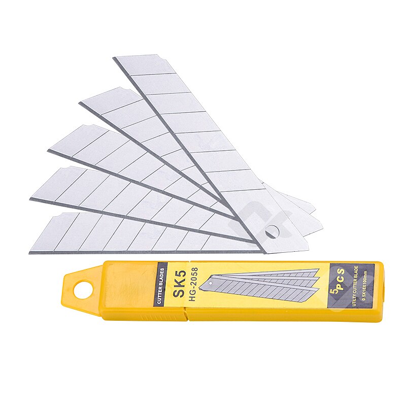 Retractable Utility Knife Extra 5Pcs Blades Box Cutter Self Loading Heavy Duty Snap Off Quick Change TPR+PP Handle Cutting: THKN-5PCS