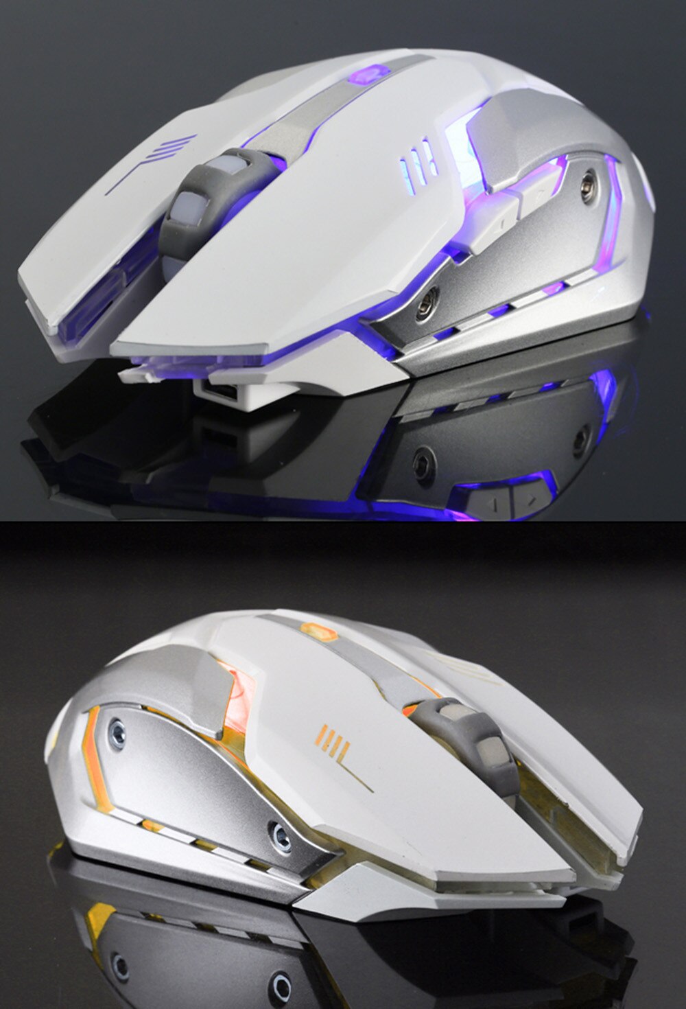 Mouse Inalambrico Usb Sem Fio Rechargeable X7 Wireless Silent LED Backlit USB Optical Ergonomic Gaming Mouse souris san