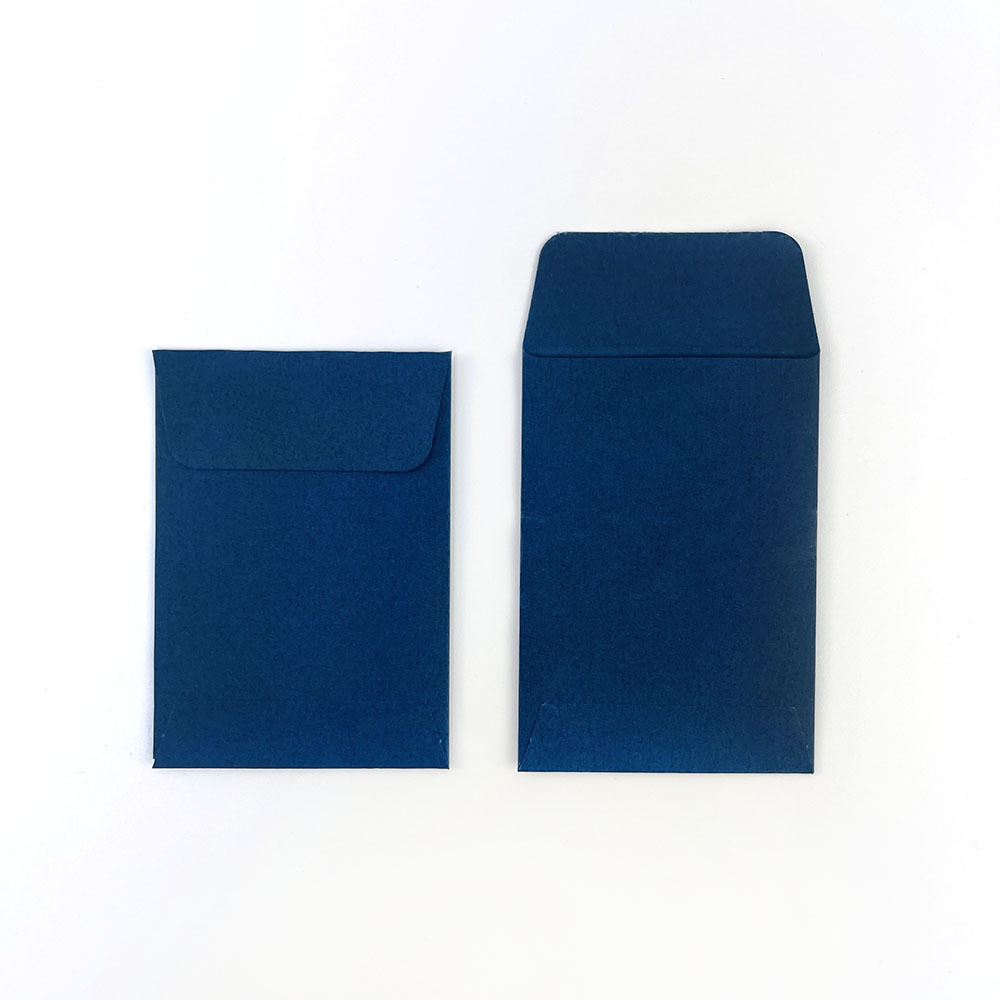 100 Stücke Kraftpapier Mini Umschlag Geschenkumschlag Jahrgang leer Party Einladung Mini Papiertüte Schreibwaren Schmuck Foto Taschen: S / Blau
