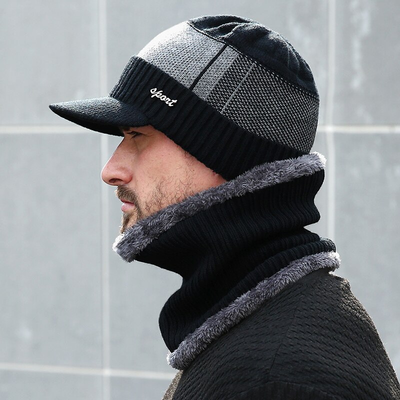 Chapeaux d'hiver pour hommes, bonnets, casquettes d'hiver, écharpes en laine, cagoules, masques, bonnets tricotés