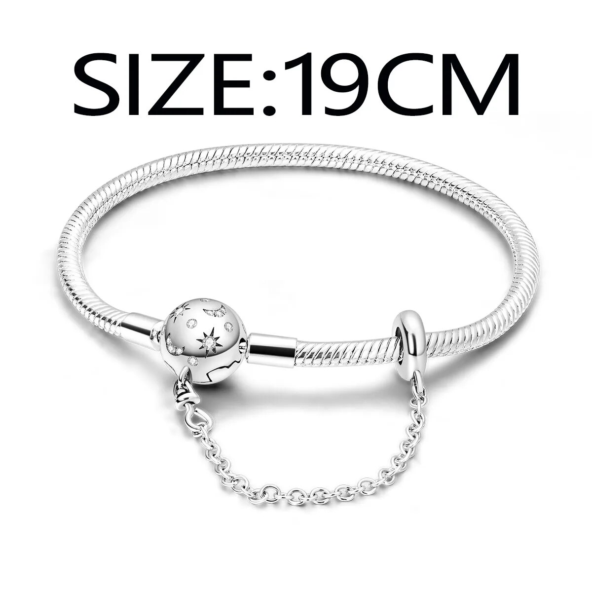 MULA versilbertes Sternverschluss-Schlangenketten-Charme-Armbinde für sterben Herstellung von Reize-Perlen: Hellgelb Gold Farbe