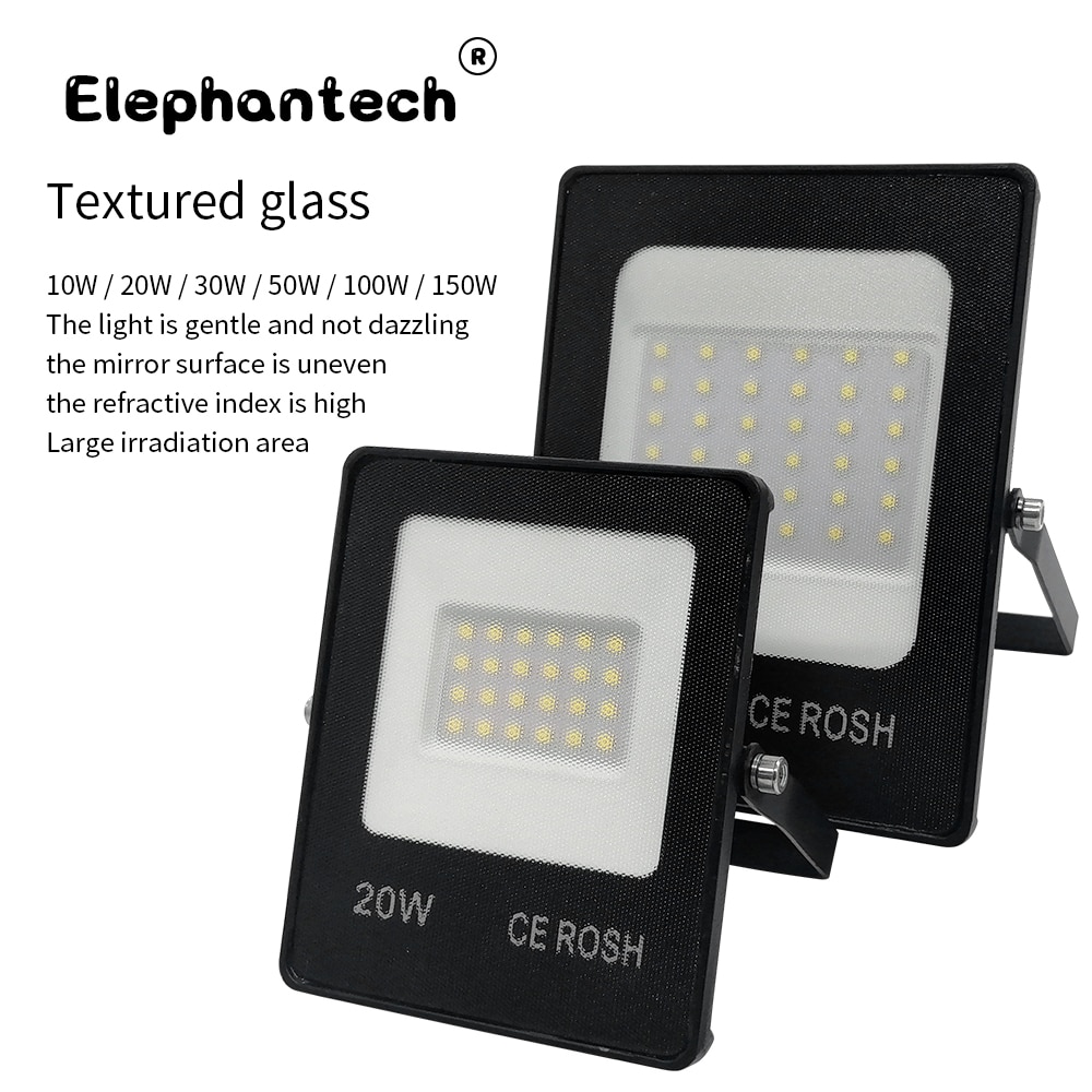 LED Floodlight 150W 100W 50W 30W 20W 10W Ultra Thin Reflector Flood Light Spotlight Outdoor 230V Outdoor IP68 Waterproof