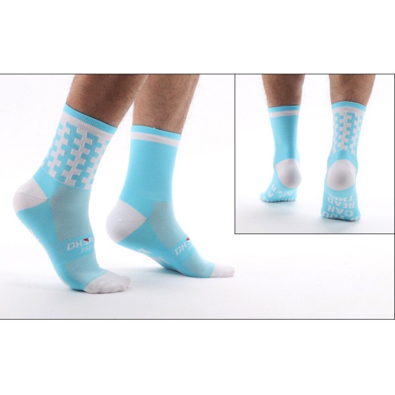 Running Bicycle Riding Socks Compression Mid Stocking Mountaineering Socks Words Printed Sports Unisex Cycling Sock !