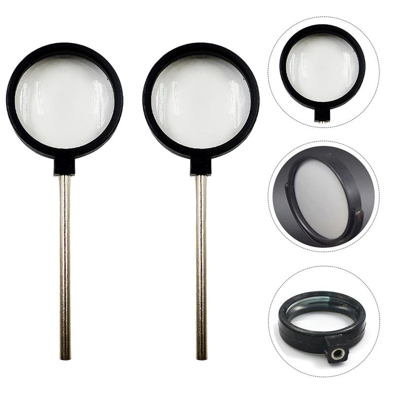2Pcs Handheld Fysieke Optische Lens Concave Bolle Lens Voor Natuurkunde Onderwijs Natuurkunde Optische Student Experiment Apparatuur