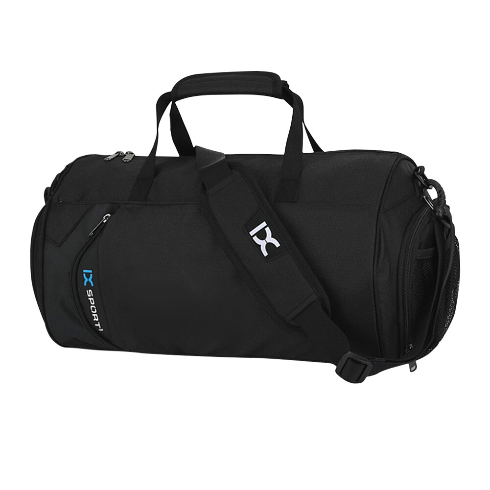 Multifunction Men Gym Sports Bag Waterproof Nylon Travel Bags Training Handbags Outdoor Sport Gym Dry Wet Totes: Black Color