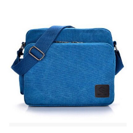 Männer Leinwand Multifunktions Messenger Schulter Taschen Solide Aktentaschen Koffer Tasche Karte Tasche Für Büro Taschen Outdoor Reisetasche: Blue