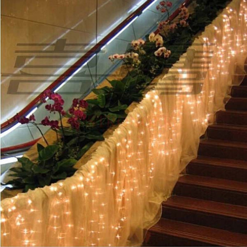 3.5x0.5/0.7m LED Icicle Curtain Light LED STRING Fairy Christmas Lights Garland For Home Party Garden Wedding Decoration