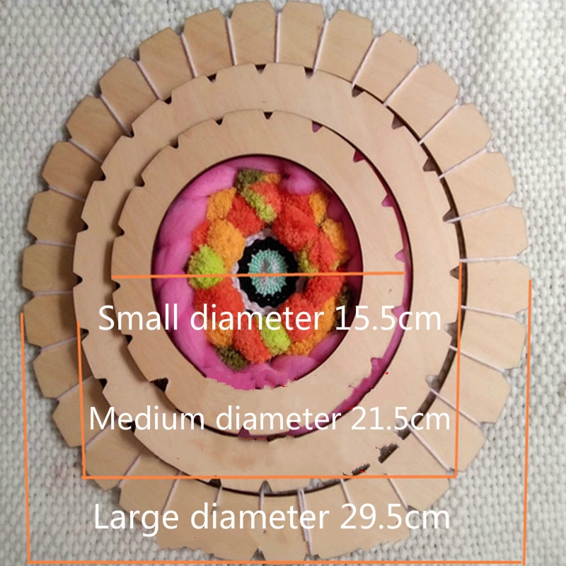 Kids DIY Circulaire Weefgetouw Speelgoed Hand-Breien Houten Speelgoed Kinderen Weven Machine Educatief Speelgoed Geweven Speelgoed