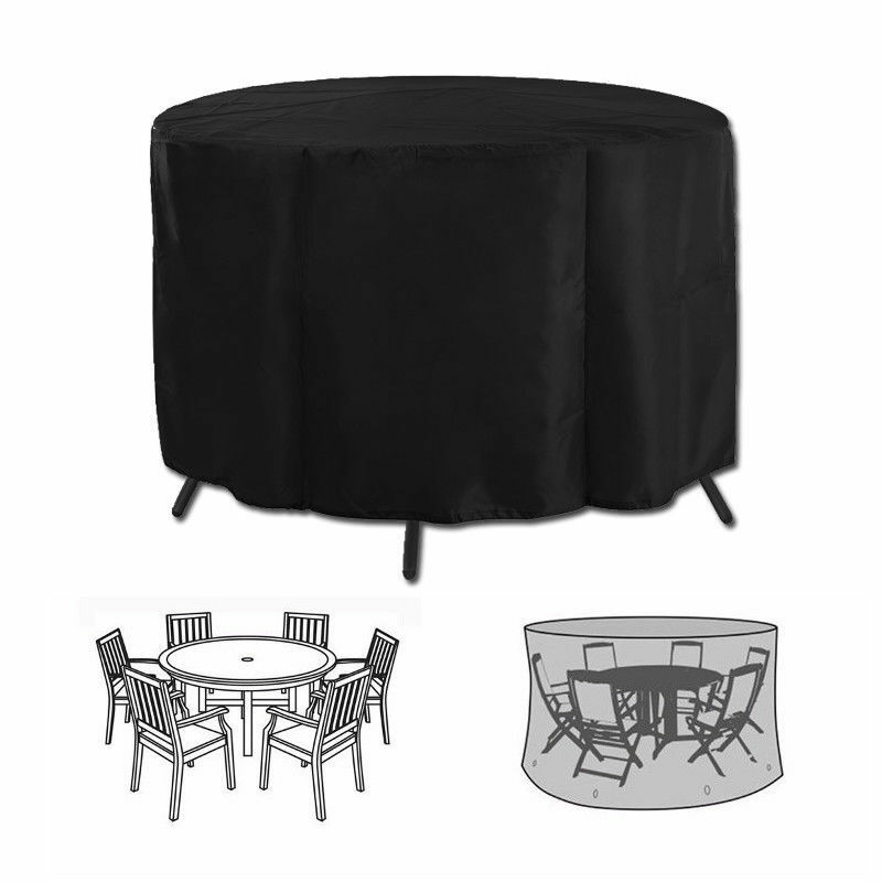 Fundas para Muebles De Jardín de jardín, impermeables, redondas, sillas de mimbre para mesa exterior