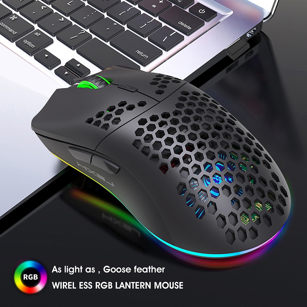 Backlit Honeycomb Shell 7 Programmable Button Mouse T66 2.4GHz Gaming Mouse Office Notebook Mice Mouse Pro Gamer