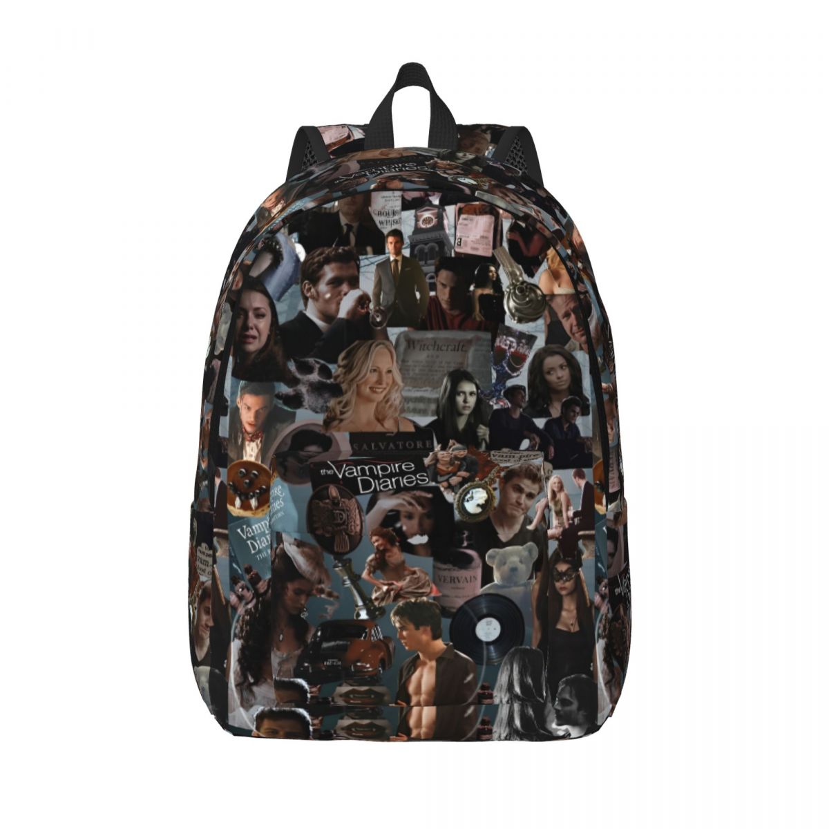 The Vampire Diaries Collage Backpack for Men Women Casual Student Business Daypack TV Series Laptop Canvas Bags Sports: 17 Inches / SKY BLUE