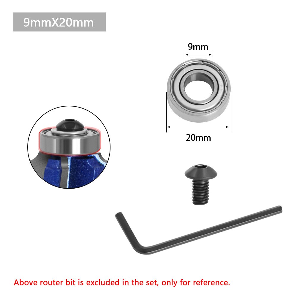 Duurzaam Staal Lagers Accessoires Kit Past Voor Frees Hoofden En Schacht Top Gemonteerd 1/2 3/8 3/4 Lager &amp; Stop ring Set: A