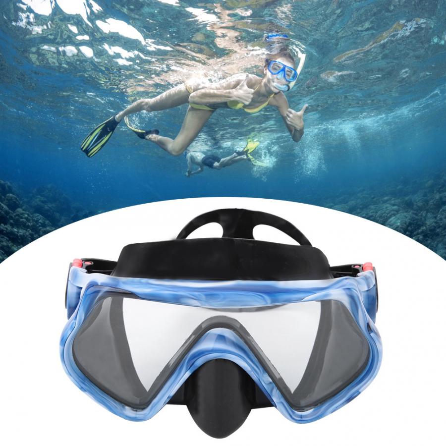 Adult Anti-fog Snorkeling Scuba Diving Mask Tempered Glasses Lens Swimming Pool Equipment For Diving Accessory