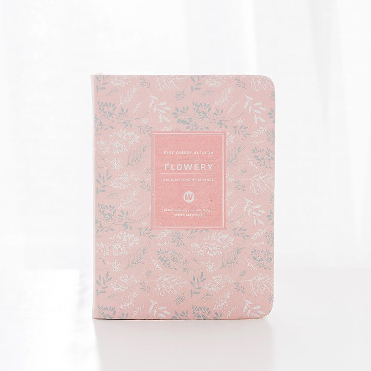 Agenda Vintage coréen Kawaii A6, Agenda annuel, hebdomadaire, mensuel et quotidien, organisateur de fleurs, carnet de notes, fournitures scolaires: Pink
