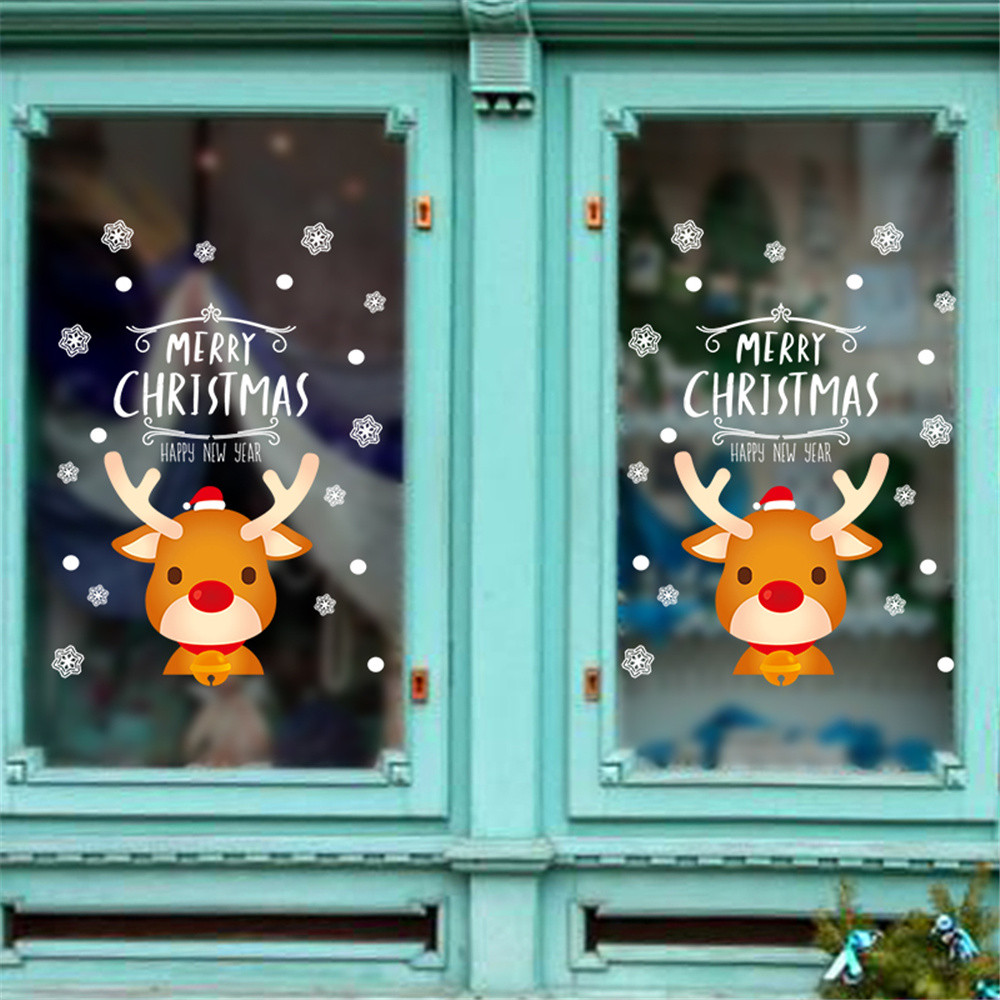 Weihnachten Mauer Aufkleber groß Nase Rentier Einkaufen Fenster Glas Dekor Fröhlich Christmas Dekorationen Pro Heimat Festival Wandgemälde Decals #20: D