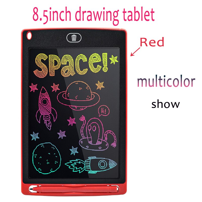 8.5inch LCD Writing Tablet Children&#39;s Magic Blackboard Digital Drawing Board Kids Tablet Painting Pad Educational Toys for: Red 8.5inch color