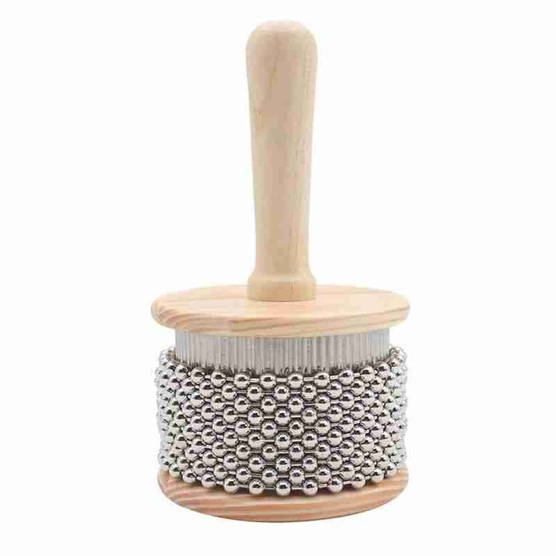 Mano instrumento de percusión Cabasa juguete de bebé musical Orff banda de madera instrumento de percusión de H7V7: B