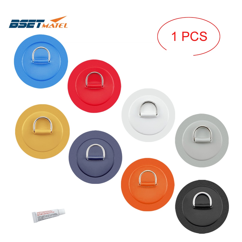 4.3inch 11cm Stainless Steel D Ring Pad/Patch With Glue for PVC Inflatable Boat Raft Dinghy Canoe Kayak Surfboard SUP Tie Down