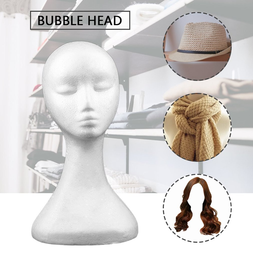 Nyttig lang type kvinder kvindelig mannequin hoved model boble paryk hat briller smykker display mannequin hoved uden ører