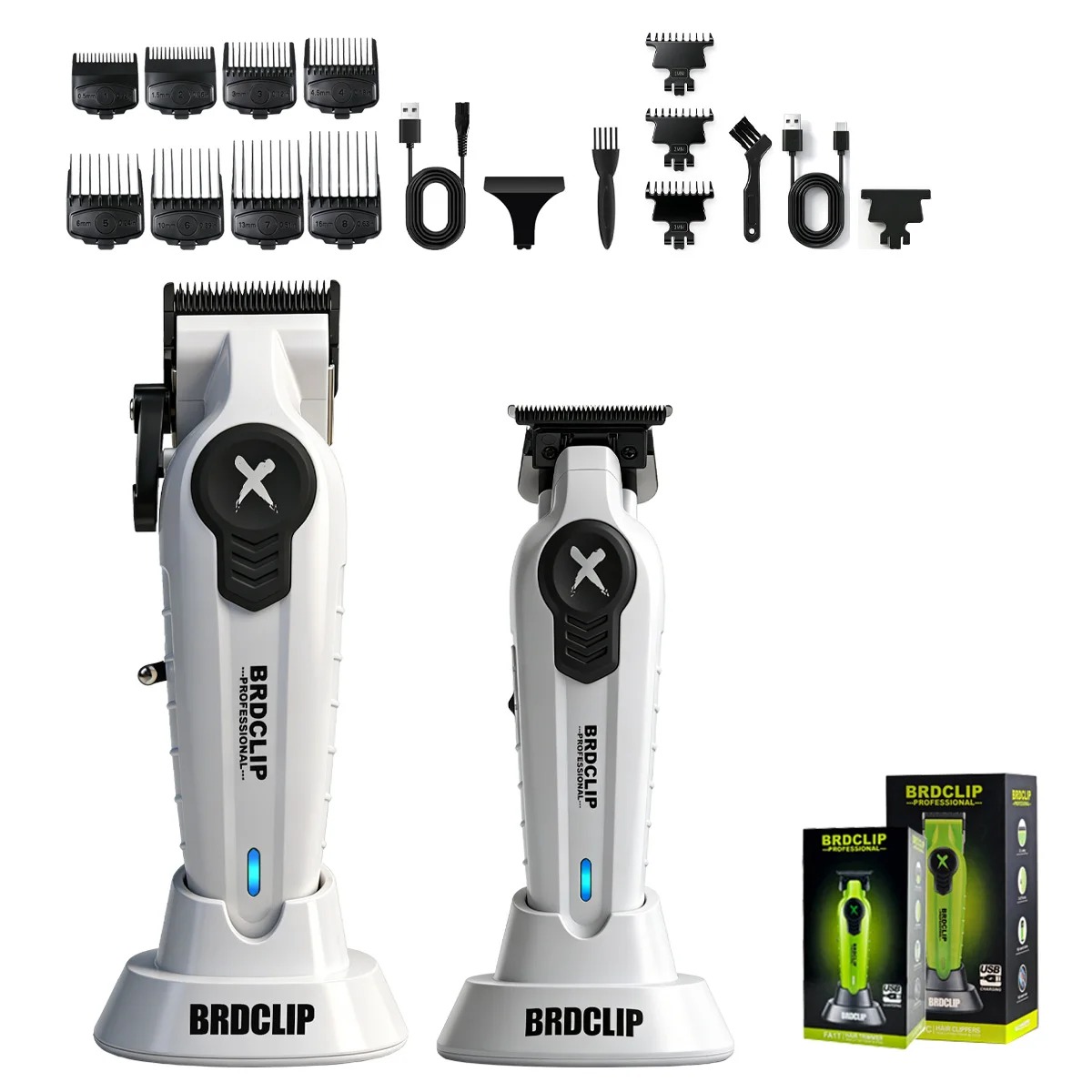BRDCLIP Hair Trimmer Rechargeable Barber Clippers Hair Cutting Machine Charging Base Trimmer for Men BRD-FA1C FA1T