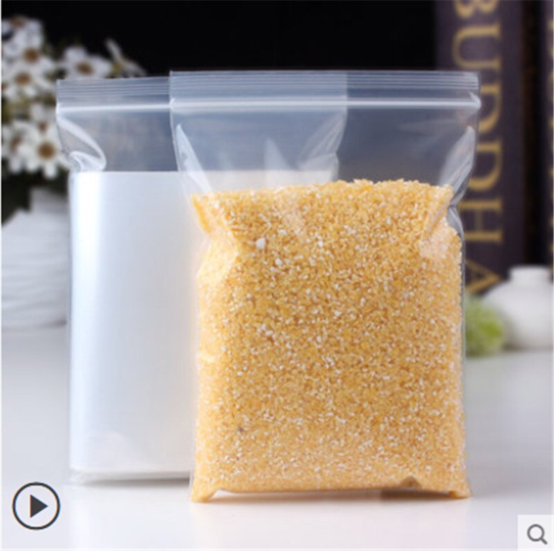 100PCS Jewelry Ziplock Zip Zipped Lock Reclosable Plastic Poly Clear Bags Thickness 0.05mm