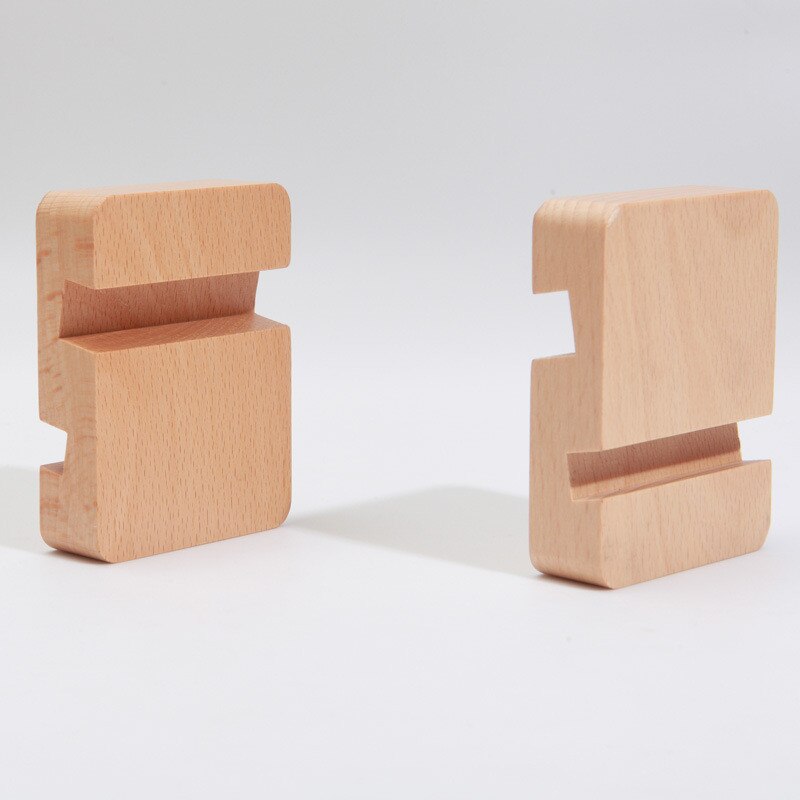Telefon Halter Stehen Für iPhone Holz Handy Stehen Für Samsung Für Smartphones Stand Schreibtisch Telefon Halter: Double card slot