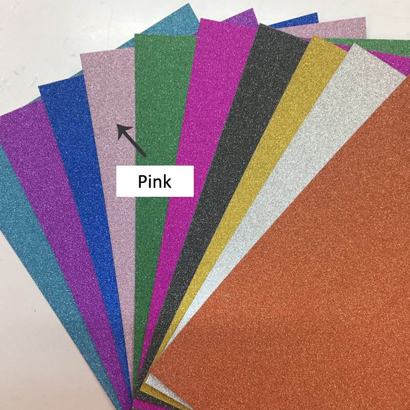 Karte funkeln Papier freundlicher Spielzeug Pappe Ohne Aufkleber Blitz-Pulver Karton Handwerk Papier Party Dekoration: Rosa