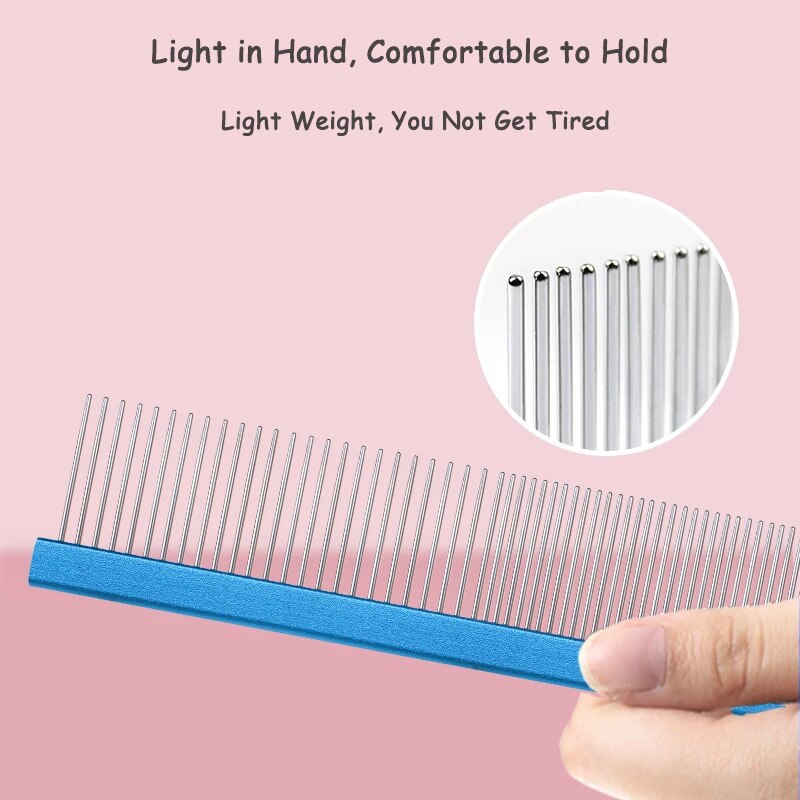 Kat Rechte Rij Kam Huisdier Dematting Kam Rvs Pet Grooming Kam Voor Katten Hond Open Knoop Hond Kam Haar kam Alle Voor Kat