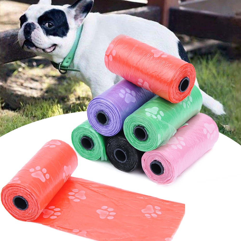 Pet Supply 1 Roll/pack 15pcs Outdoor Dog Poop Bag Home Clean Refill Garbage Bag Home Cleaning Supplies