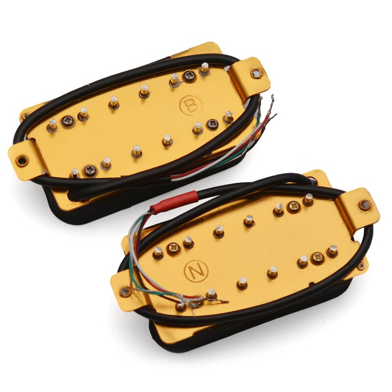 6 String Electric Guitar Pickups Humbucker Dual in Line Adjustable 12pcs Hex Screw Pickup Ivory/Black