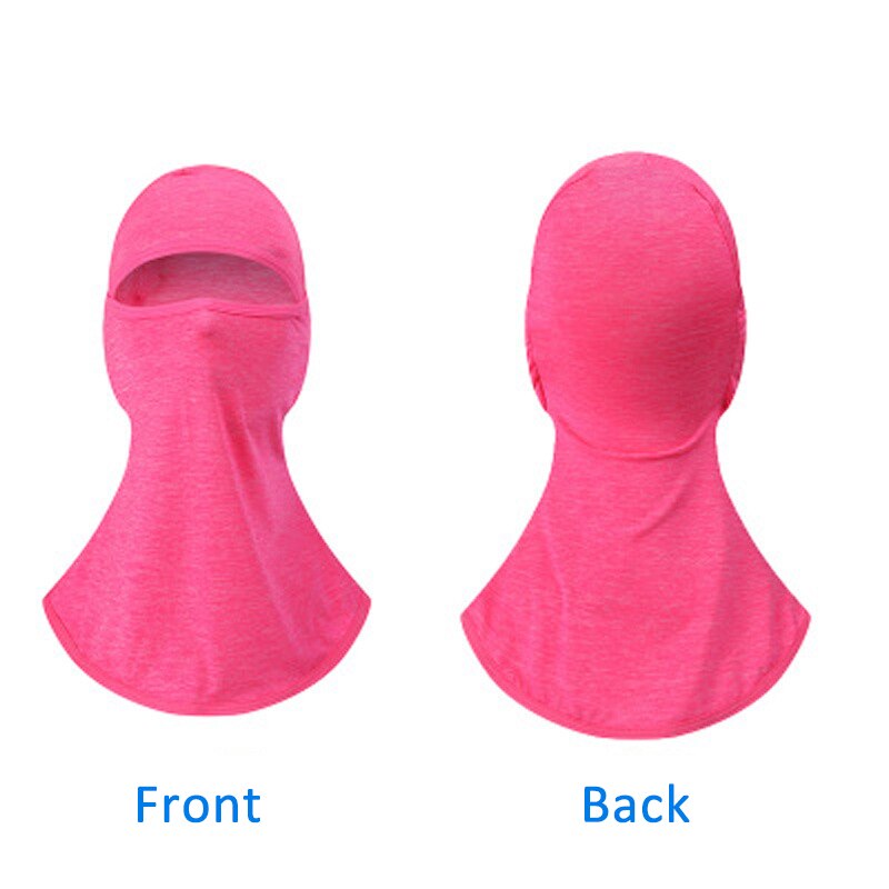 1pc Summer Cool Solid Breathable Balaclava Face Mouth Mask Man Women Unisex Outdoor Cycling Mask Black Mask Mouth Head Cover
