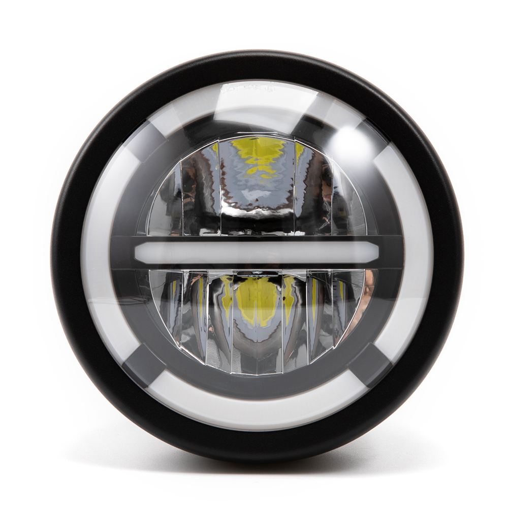 Faro LED redondo para motocicleta de 6,5 pulgadas con luz de giro DRL 12V luz de luz de freno Universal para Cafe Racer Vintage 6,5"