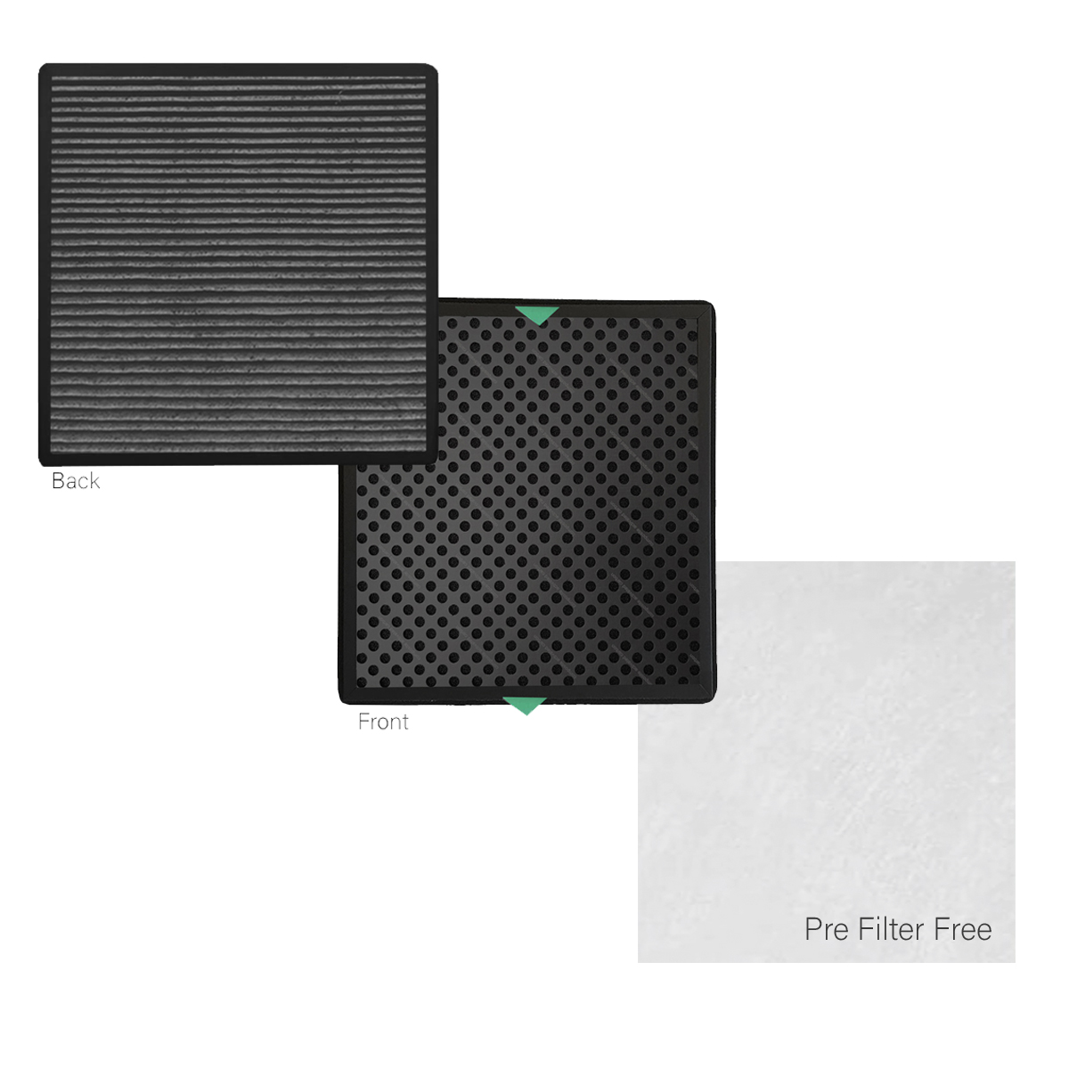 Daikin MCK55S(T) і ACK55S(T) luftreiniger Kompatibel Hepa Kohlenstoff Kombiniert KAFP080B4 Filter + Vor Filter: rauchig Silber- Ion Hepa Karbon Filter