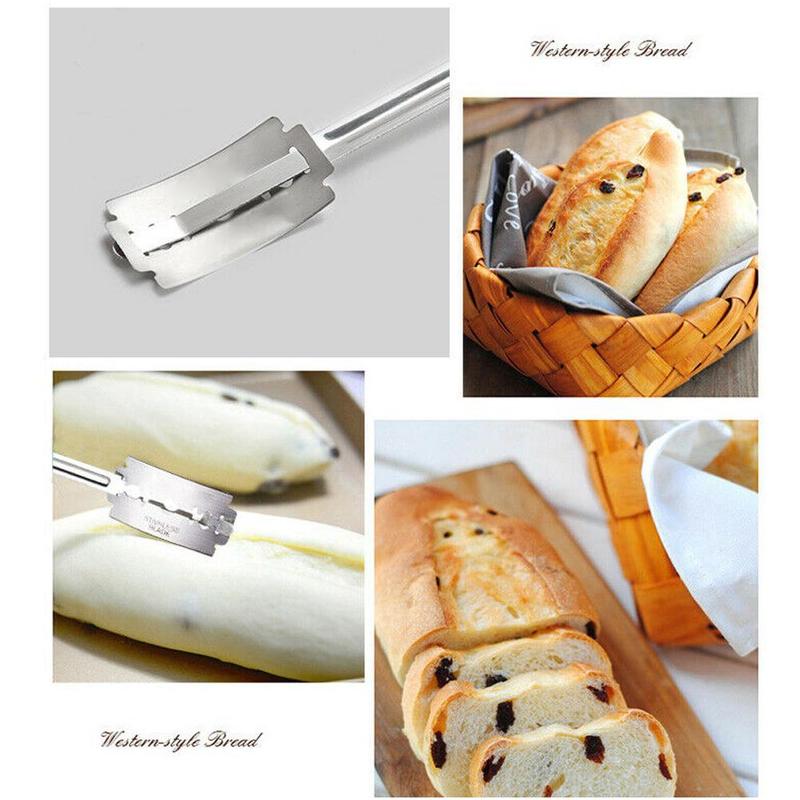 Träbröd halta verktyg bageri skrapa brödkniv/skärare deg bröd halta med blad och lock