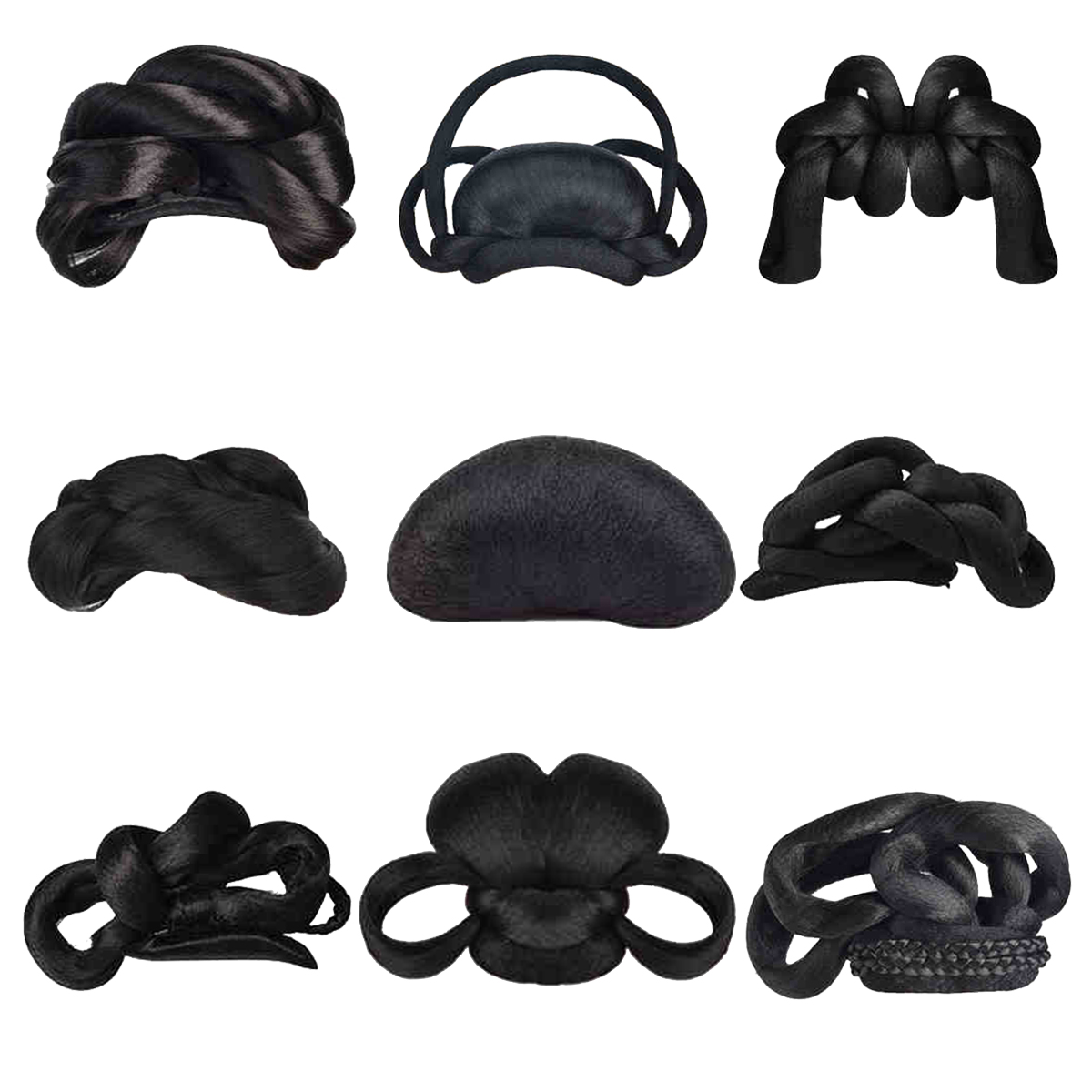 Hanfu sintético antiguo disfraz chino antiguo peluca sintética moño princesa moño Cosplay peluca para mujeres