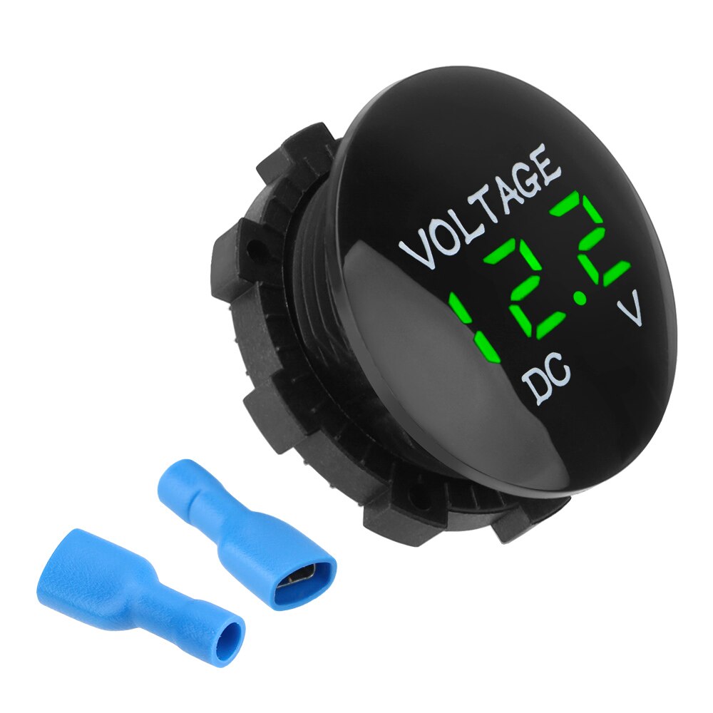 Mini Digital Spannung Auto Motorrad DC 12V-24V LED Meter Batterie Kapazität Display Voltmeter Amperemeter Für Auto auto Motorrad Boot: green