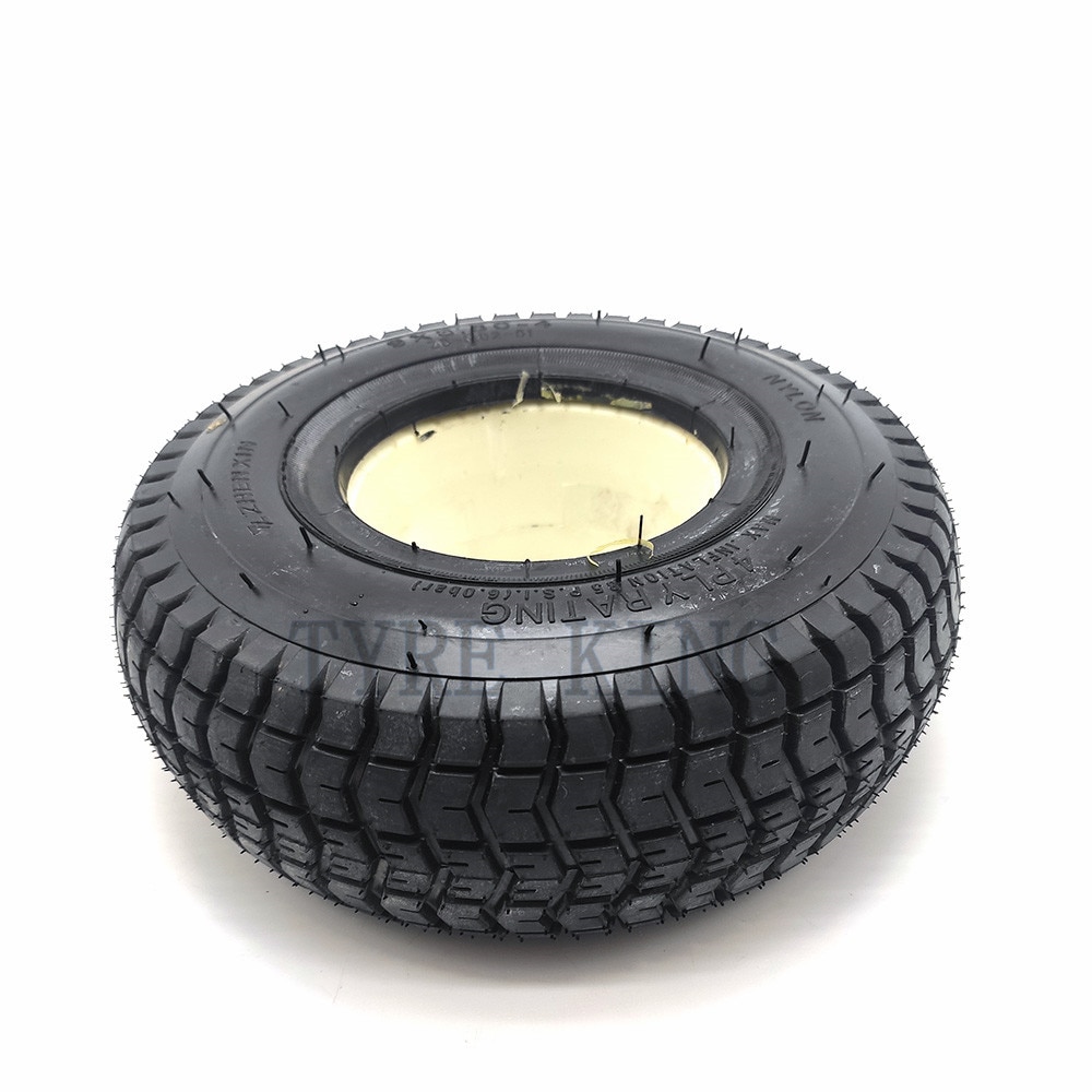9x3.50-4 Solid Tire 9 Inch Foam Filled Tyre for Turf Rider Tread Lawnmower Golf Go Cart ATV Pocket Bike Go Kart Mobility Scooter