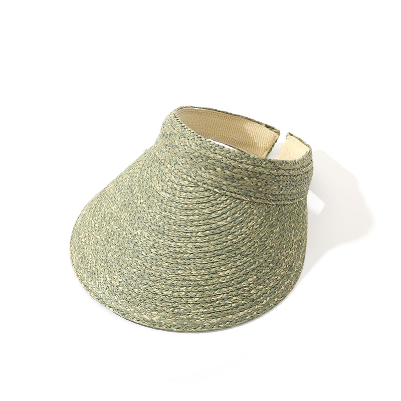 2022 New Sun hat Wide Brim Solid Color Women Empty Top Hat Spring Summer Outdoor Headband Straw Hat Beach Cap Anti-UV: Vermelho