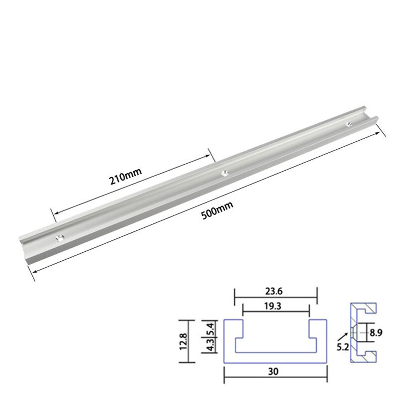 4 Profili Alluminio T-Track 400 Mm - Guide Per Sega Da Banco, Con Dadi Scorrevoli - Foto 9