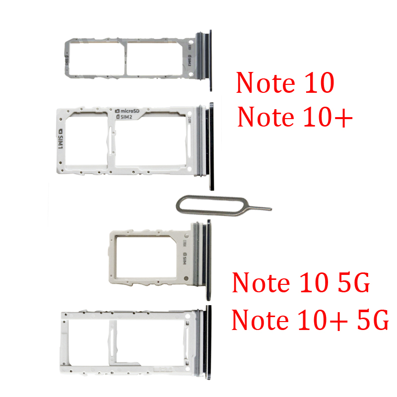 Bandeja de ranura para tarjeta SIM para teléfono Samsung Note 10 Plus, ranura para tarjeta Micro SD Original de 10 + 5G, para Galaxy Note 10 + 10