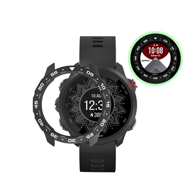 Watch Case Cover for Garmin Forerunner 245 / 245M Protective watch Cover Smart watch accessories Protector SIKAI: Black white