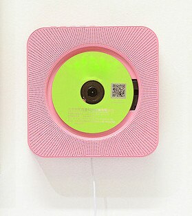 Lecteur CD lecteur CD mural acoustique domestique suspendu éducation prénatale, anglais, haut-parleur bluetooth, haut-parleurs intégrés: Rose