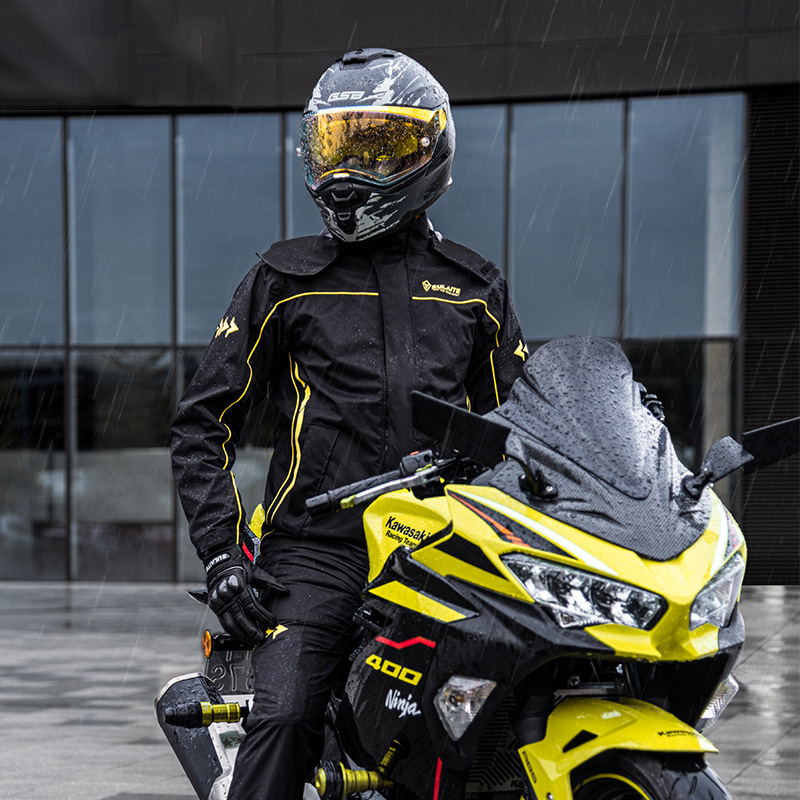 Outdoor Motorcycle aterproof Clothing Ultra-thin Raincoat Set Motocross Breathable Comfortable Reflective Climbing Rain Coat